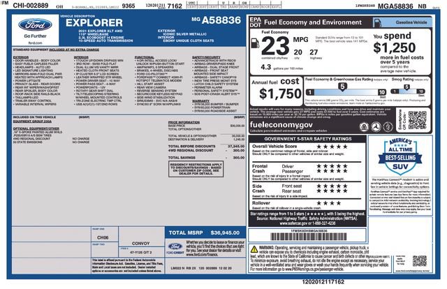 Used 2021 Ford Explorer XLT AWD/4WD image 28