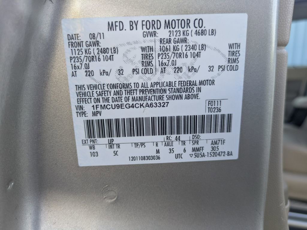 Used 2012 Ford Escape Limited AWD/4WD image 13