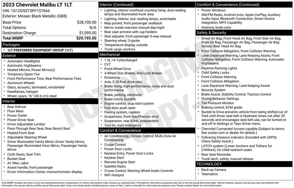Used 2023 Chevrolet Malibu LT FWD image 6