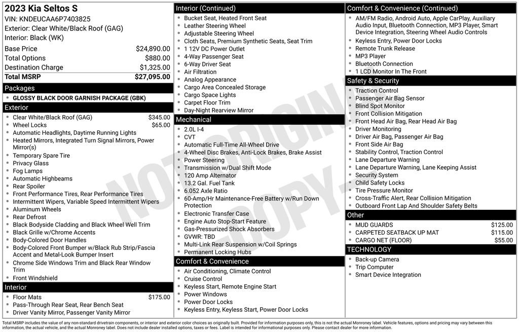 Used 2023 Kia Seltos S image 2