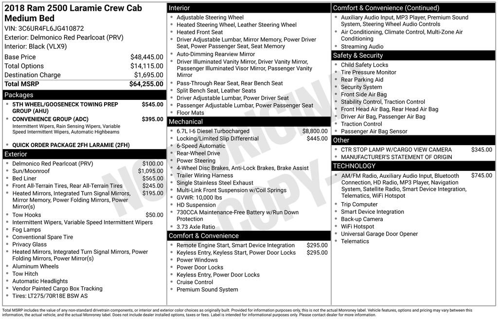 Used 2018 RAM 2500 Laramie image 9