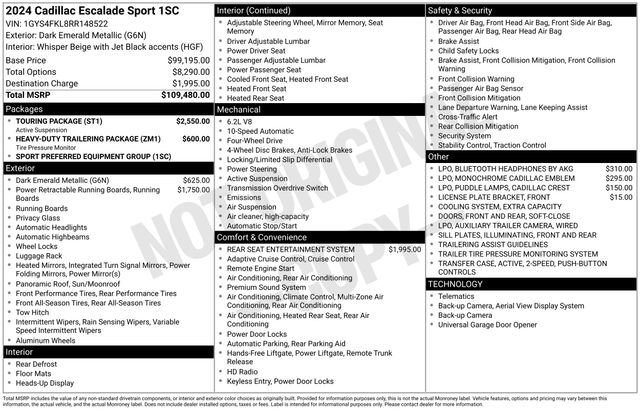 Certified 2024 Cadillac Escalade Sport w/ Touring Package image 35