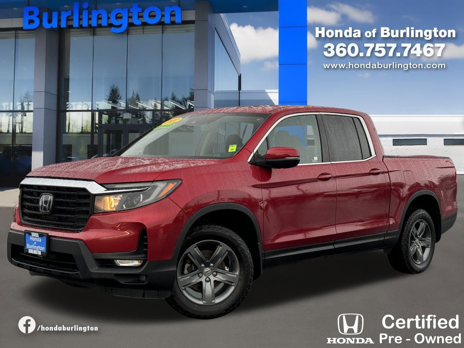 Certified 2022 Honda Ridgeline RTL