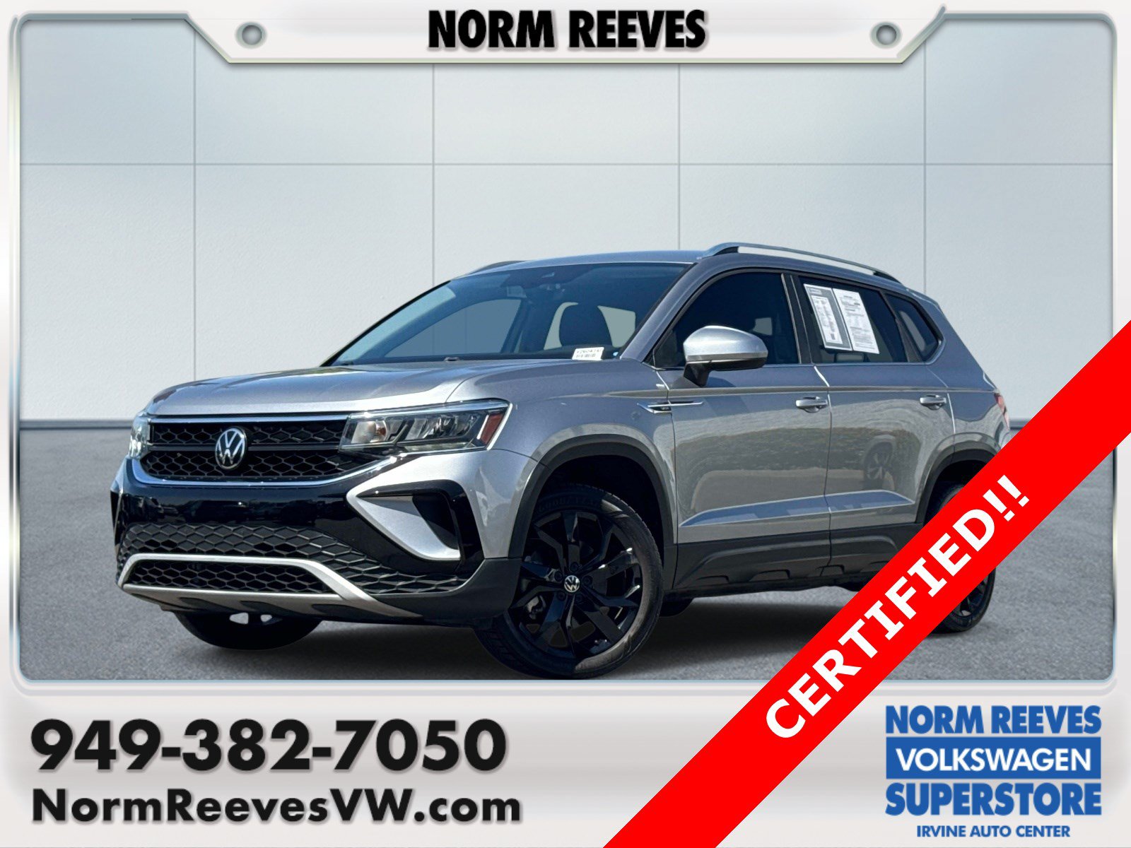 Certified 2023 Volkswagen Taos SE w/ Black Wheel Package