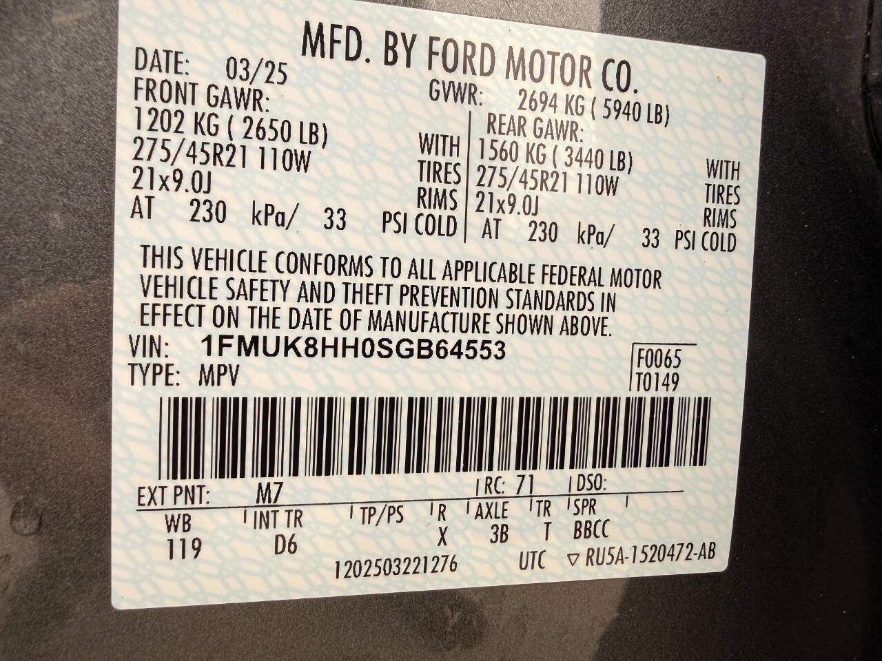 Used 2025 Ford Explorer Platinum w/ LUX Leather Package image 55