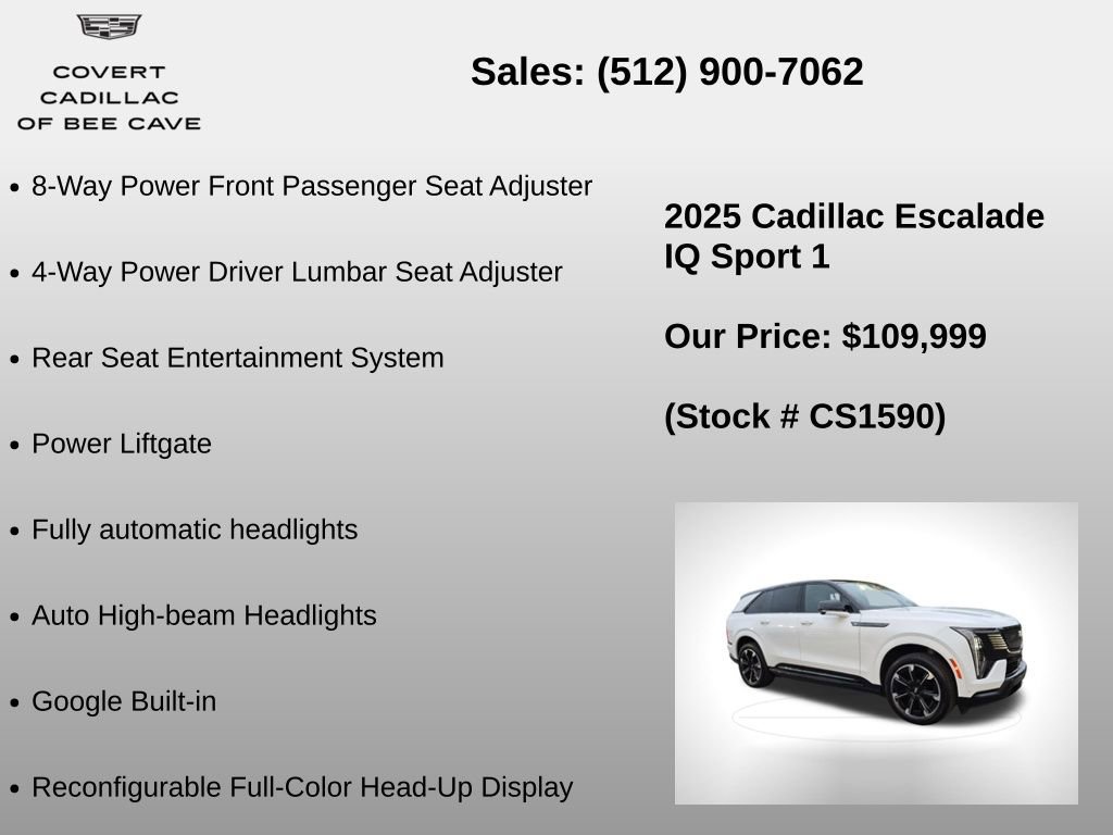 Used 2025 Cadillac Escalade IQ Sport 1 w/ Smart Trailering package image 12