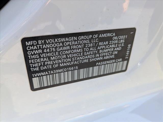Used 2021 Volkswagen Passat 2.0T R-Line w/ Luggage Net & Mats Package FWD image 20