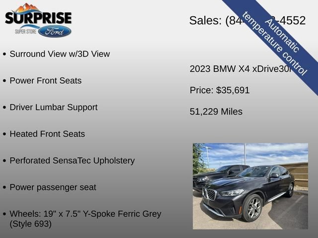 Used 2023 BMW X4 xDrive30i w/ Parking Assistance Package AWD/4WD image 17