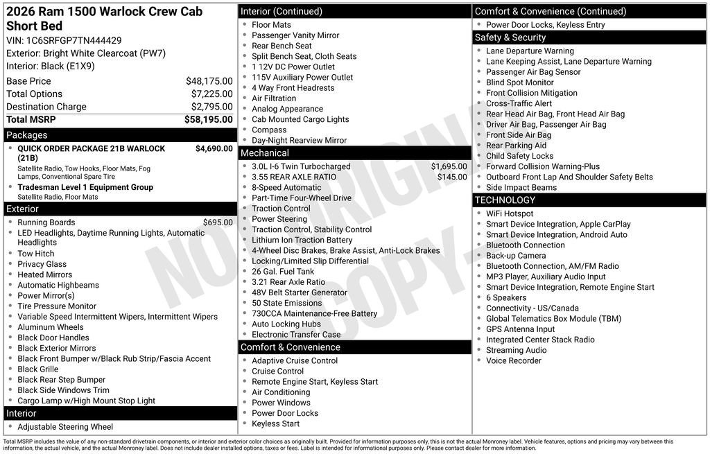New 2026 RAM 1500 Warlock AWD/4WD image 2