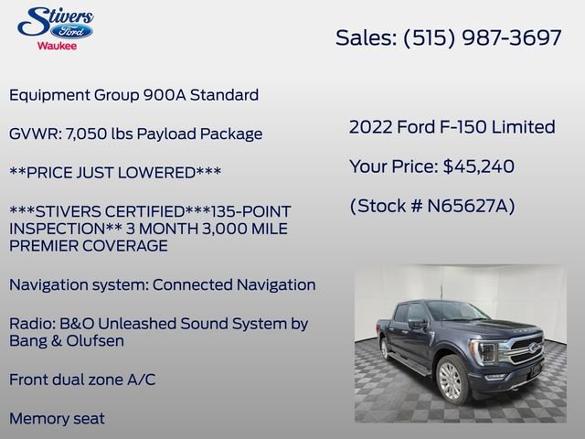Used 2022 Ford F150 Limited AWD/4WD image 8