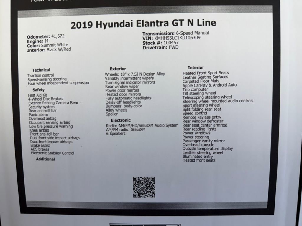Used 2019 Hyundai Elantra GT N Line FWD image 46