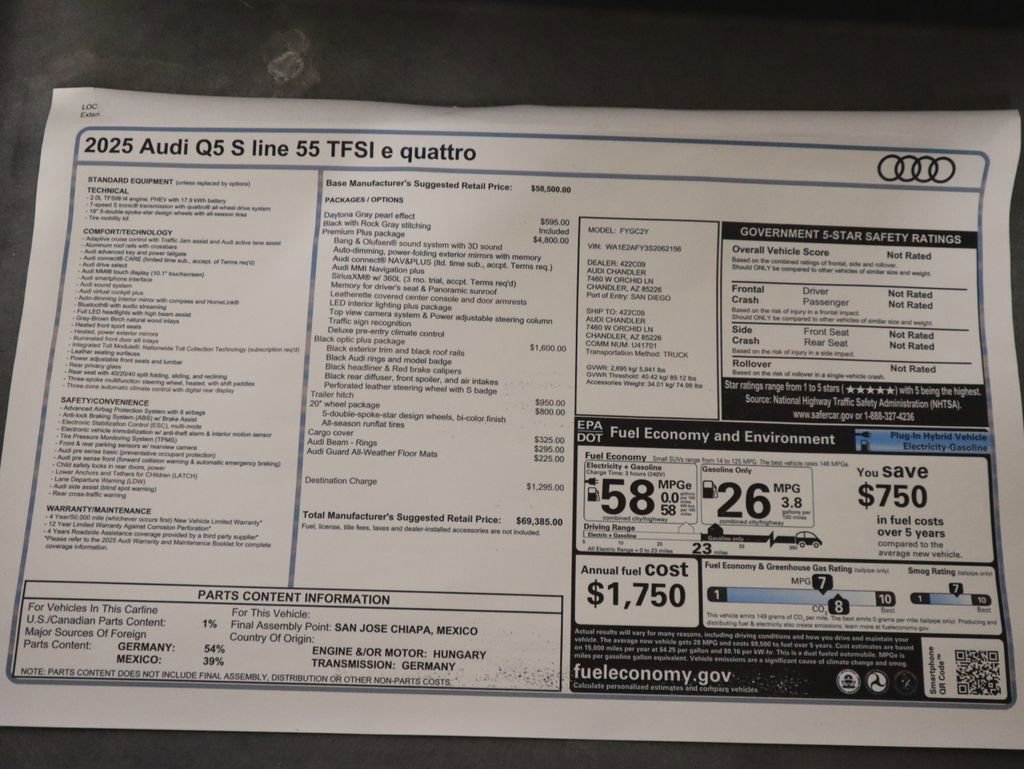 Used 2025 Audi Q5 e Premium Plus w/ Premium Plus Package image 9