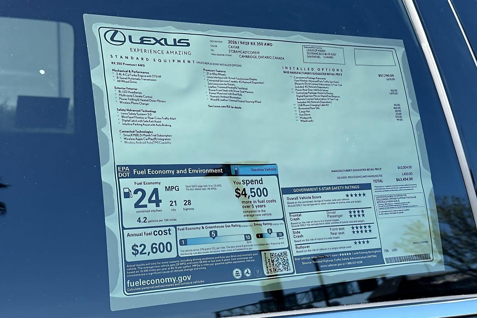 New 2026 Lexus RX 350 AWD image 20