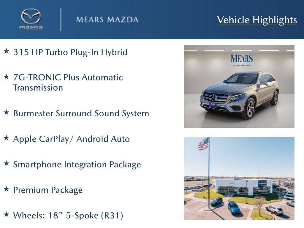 Used 2019 Mercedes-Benz GLC 350e 4MATIC image 2