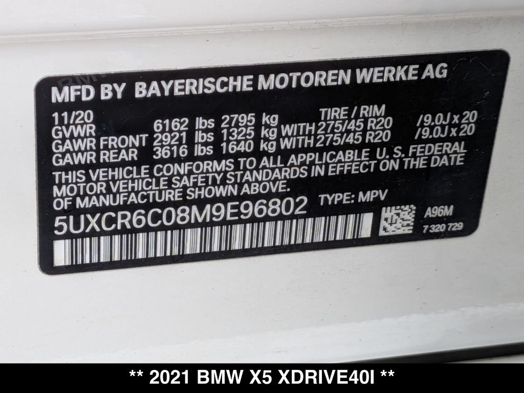 Used 2021 BMW X5 xDrive40i w/ M Sport Package AWD/4WD image 26