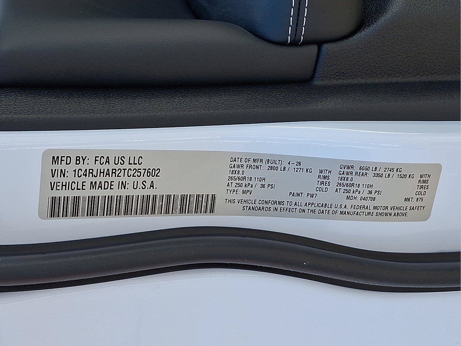New 2026 Jeep Grand Cherokee Altitude AWD/4WD image 17