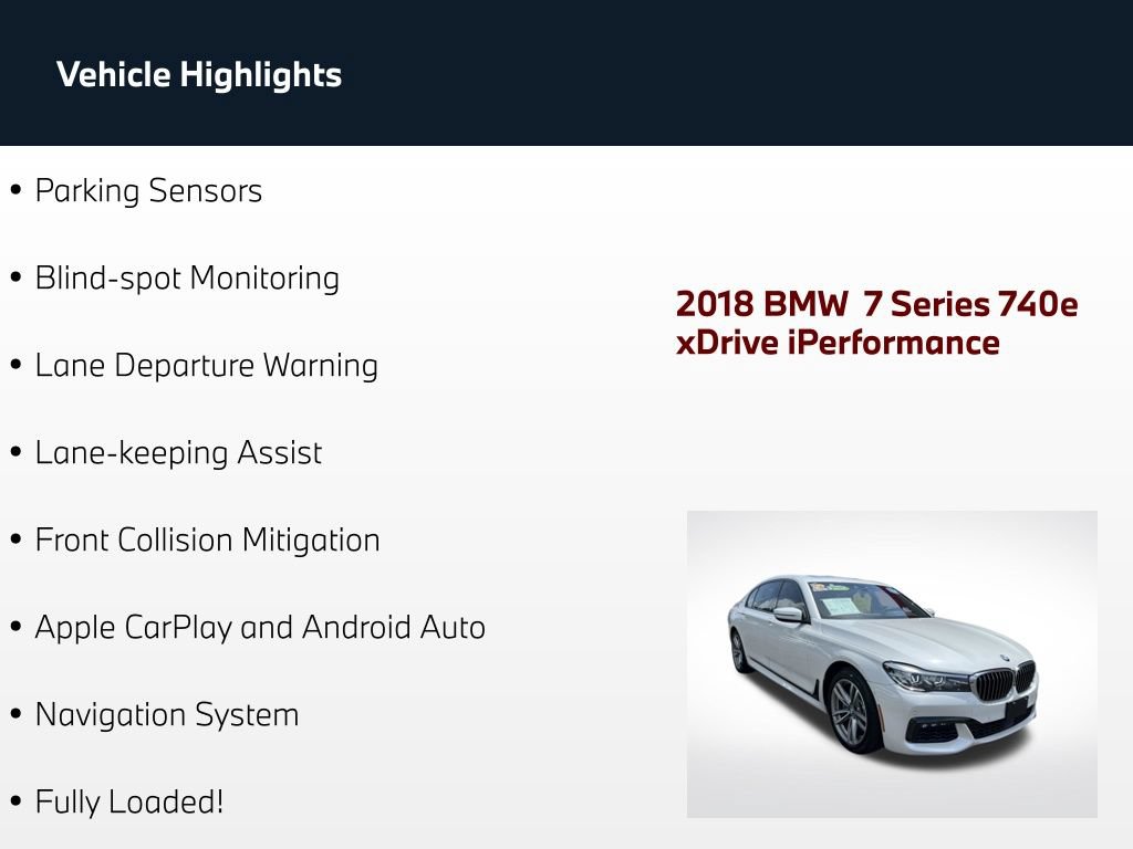Used 2018 BMW 740e xDrive w/ M Sport Package AWD/4WD image 68