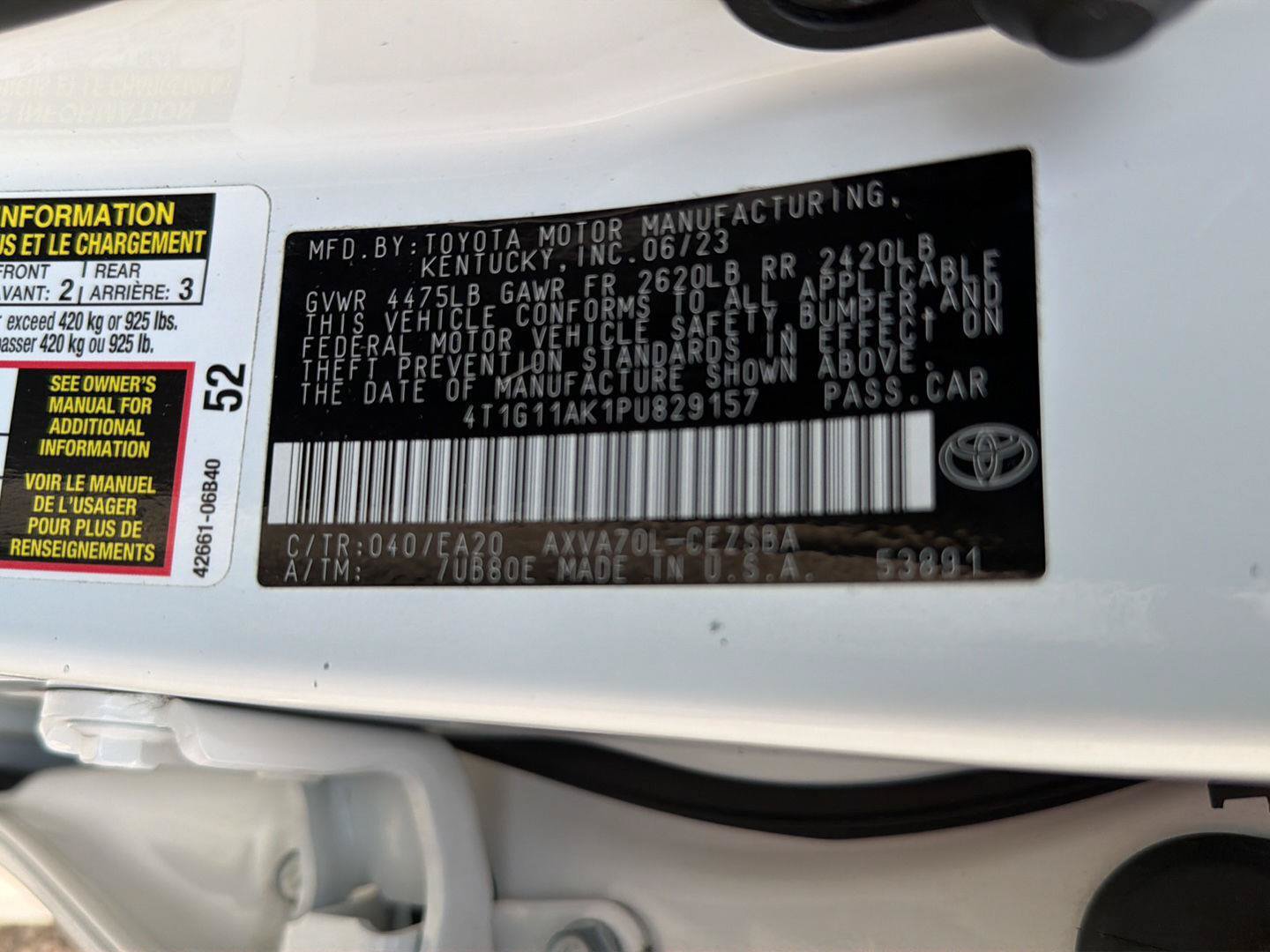 Certified 2023 Toyota Camry SE FWD image 40