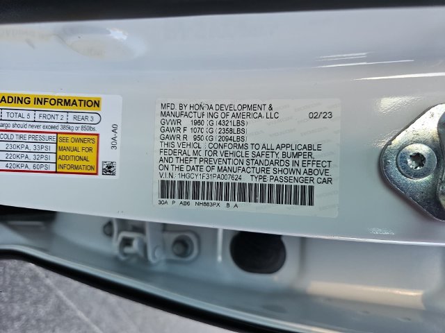 Used 2023 Honda Accord EX image 37