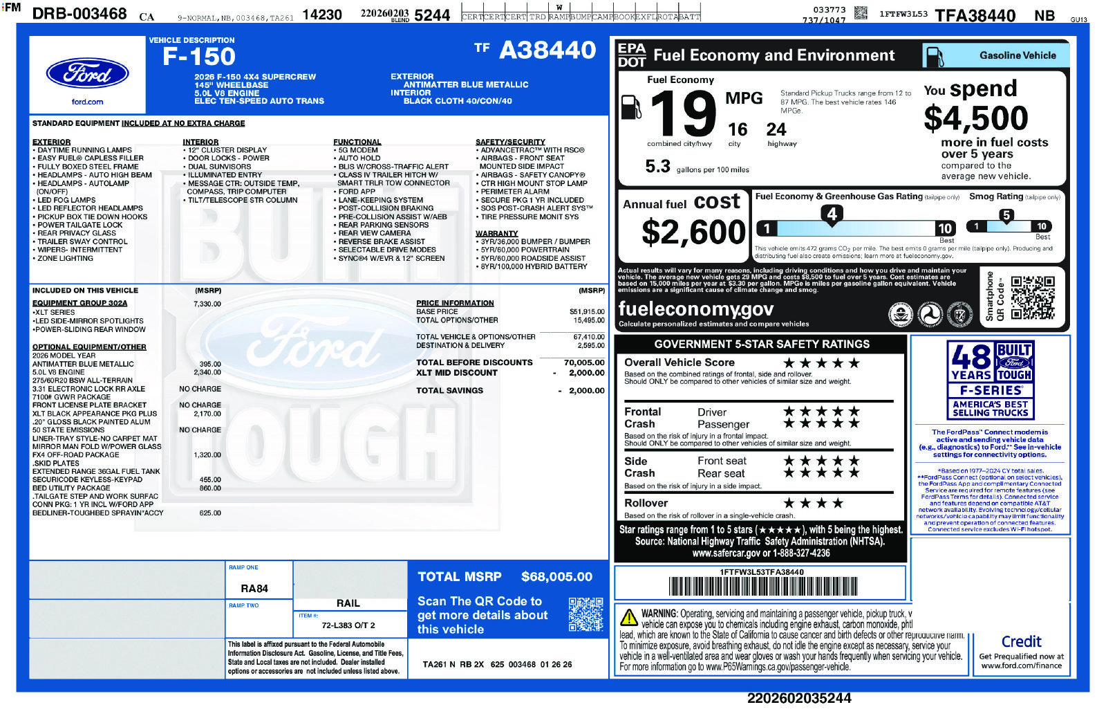 New 2026 Ford F150 XLT w/ Equipment Group 302A MID AWD/4WD image 30