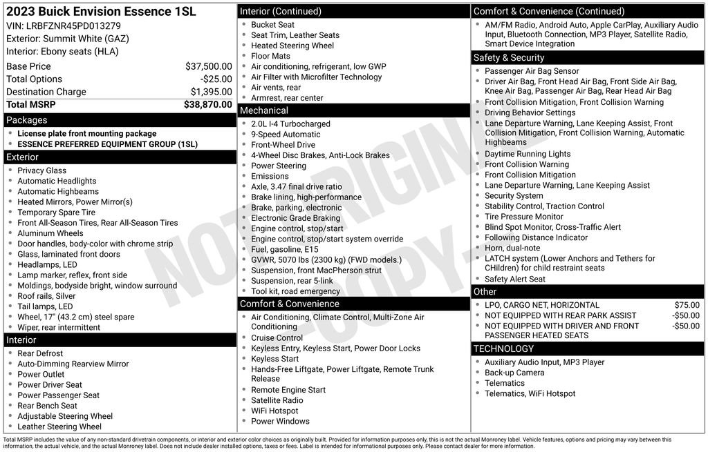 Used 2023 Buick Envision Essence image 8