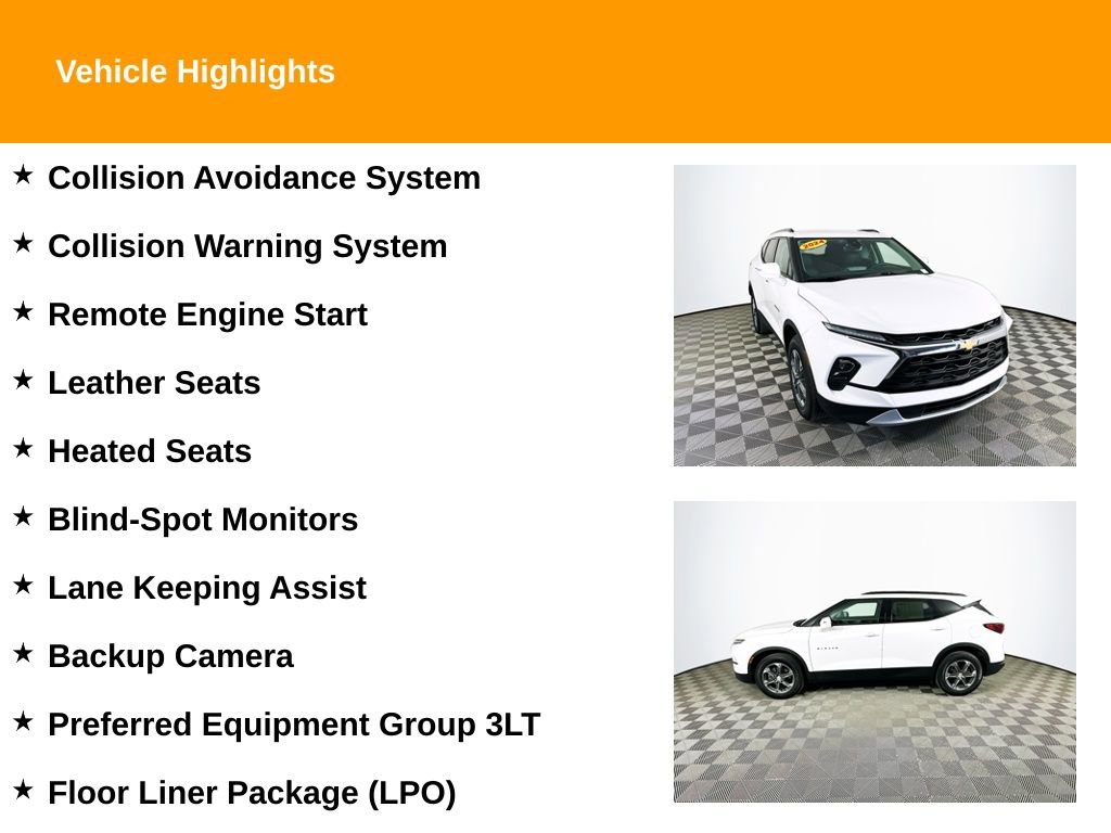 Used 2024 Chevrolet Blazer LT w/ LPO, Floor Liner Package image 2