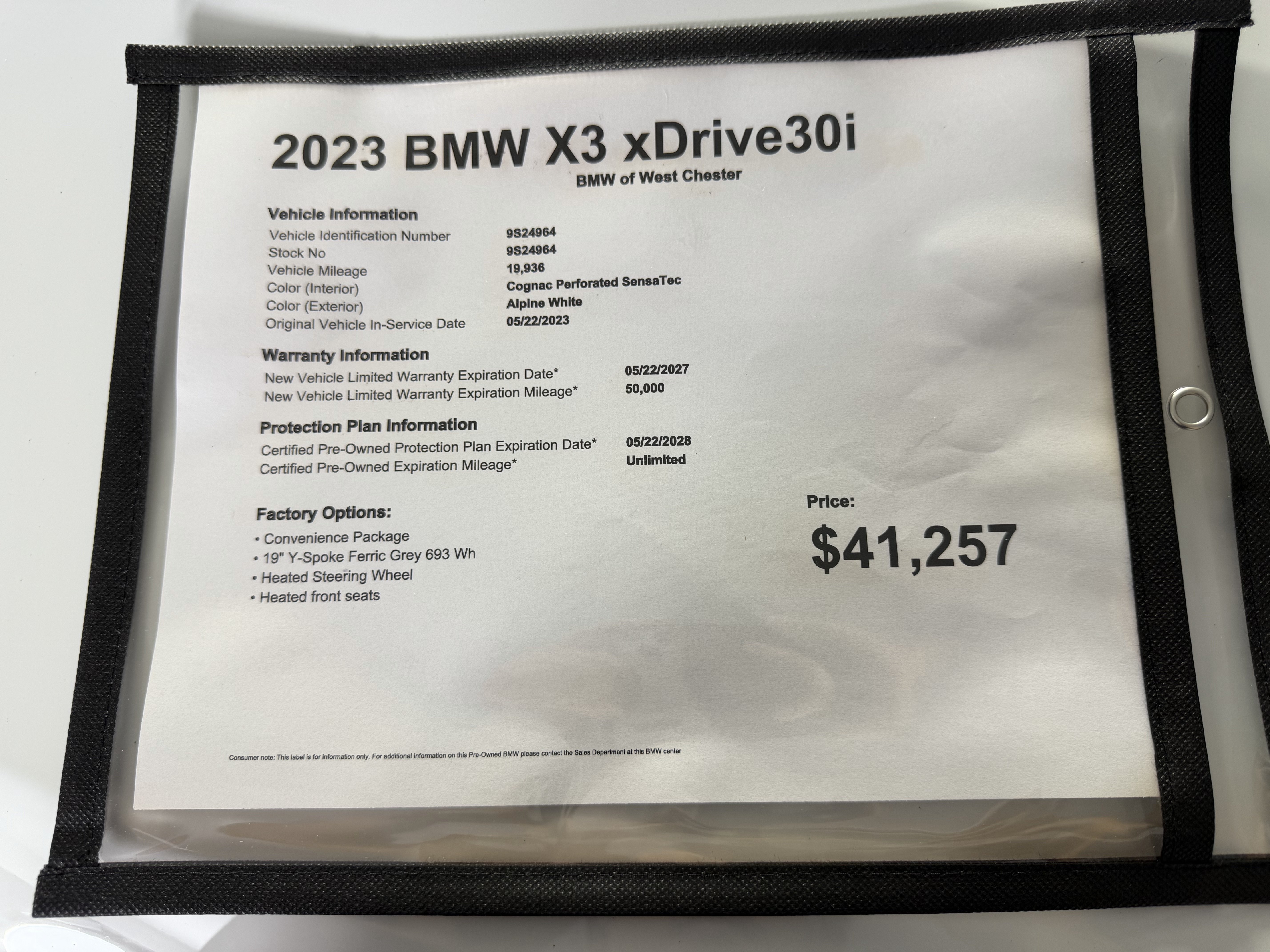 Certified 2023 BMW X3 xDrive30i w/ Convenience Package AWD/4WD image 20