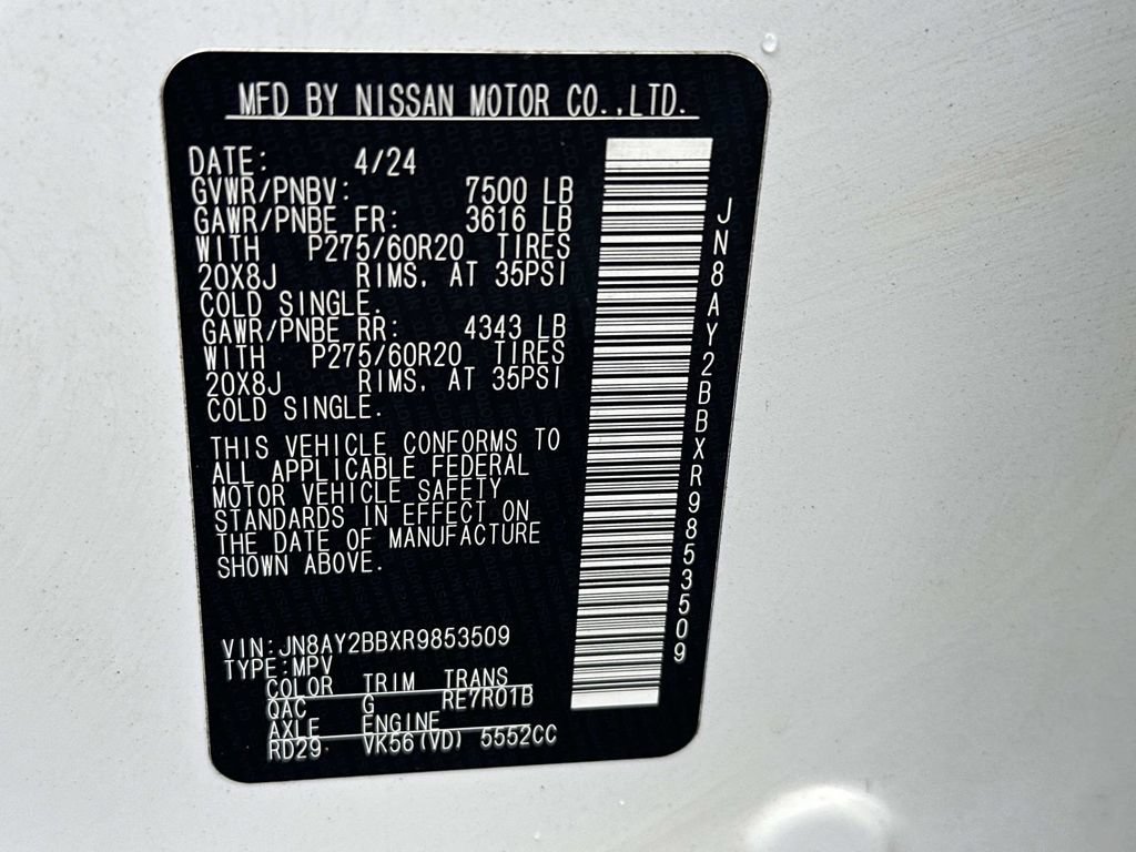 Used 2024 Nissan Armada SL w/ Captain's Chairs Package AWD/4WD image 19