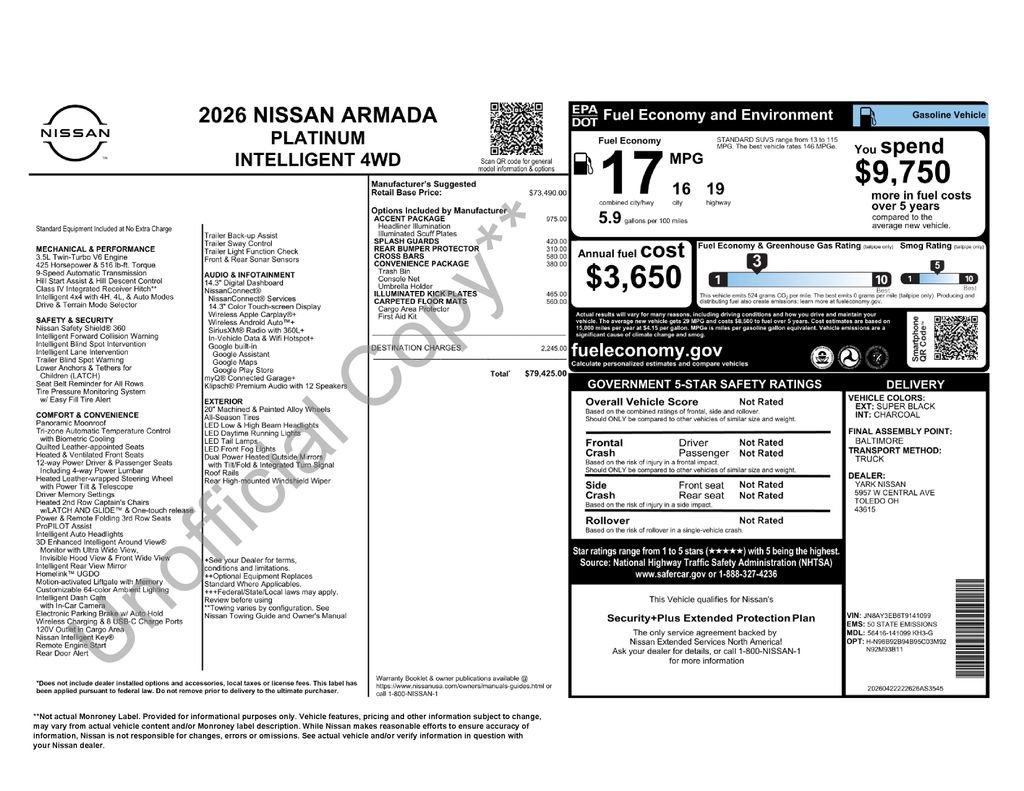 New 2026 Nissan Armada Platinum w/ Accent Package AWD/4WD video 2
