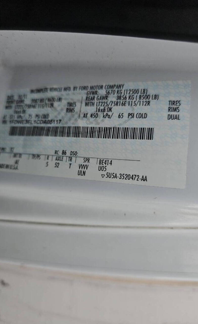 Used 2012 Ford E-350 and Econoline 350 Super Duty w/ Payload Pkg image 11