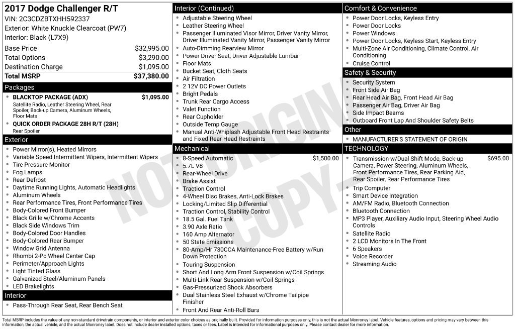 Used 2017 Dodge Challenger R/T w/ Blacktop Package RWD image 4