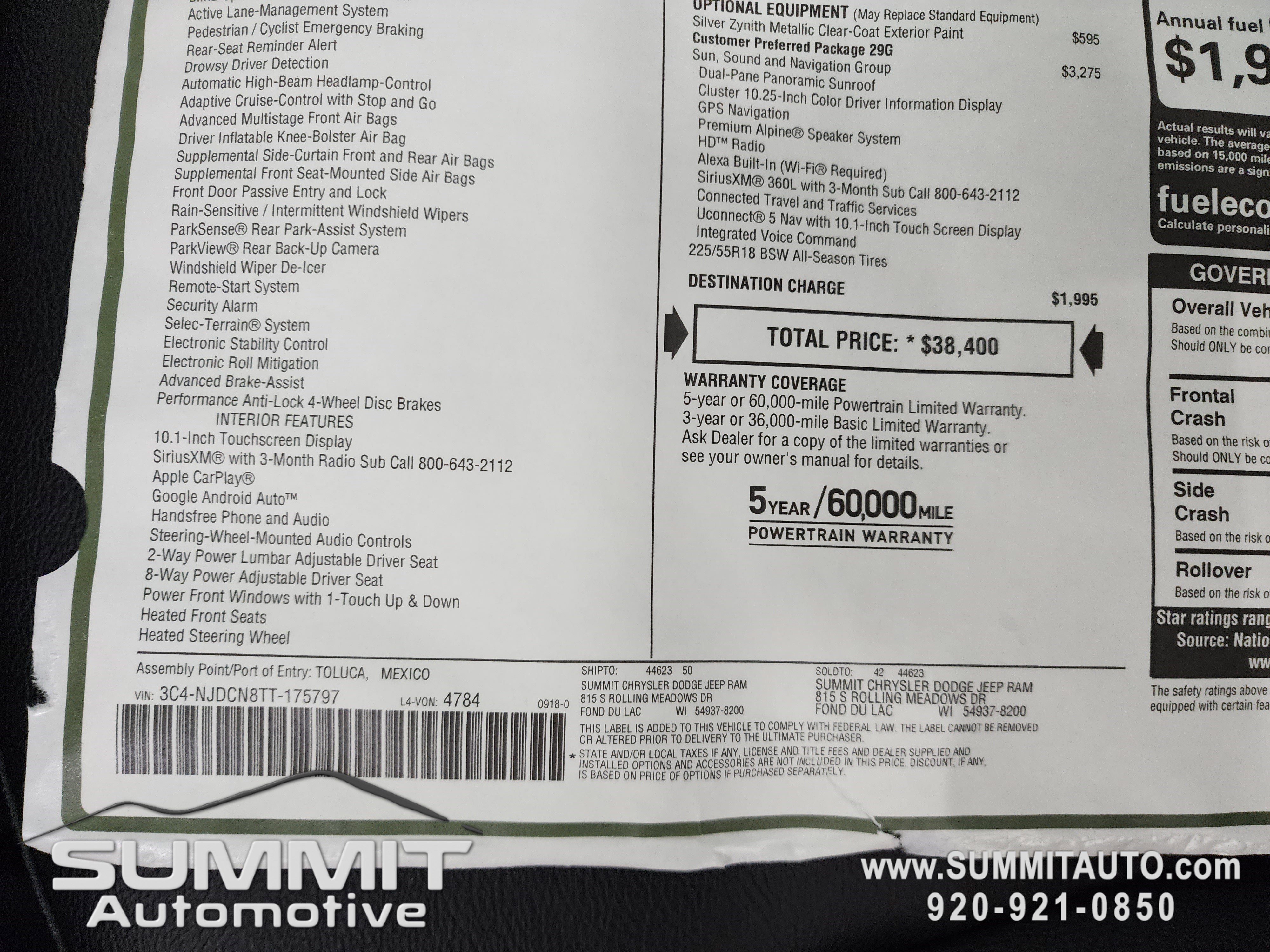 New 2026 Jeep Compass Limited w/ Sun, Sound & Navigation Group image 35