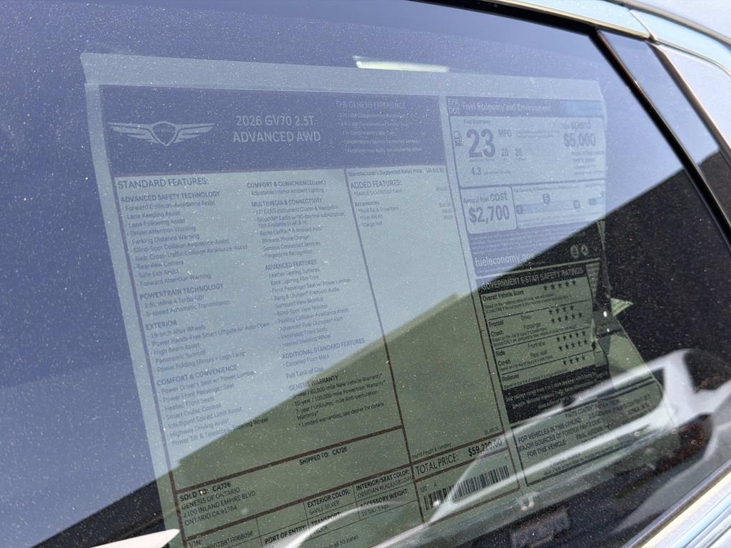 New 2026 Genesis GV70 2.5T Advanced AWD/4WD image 16