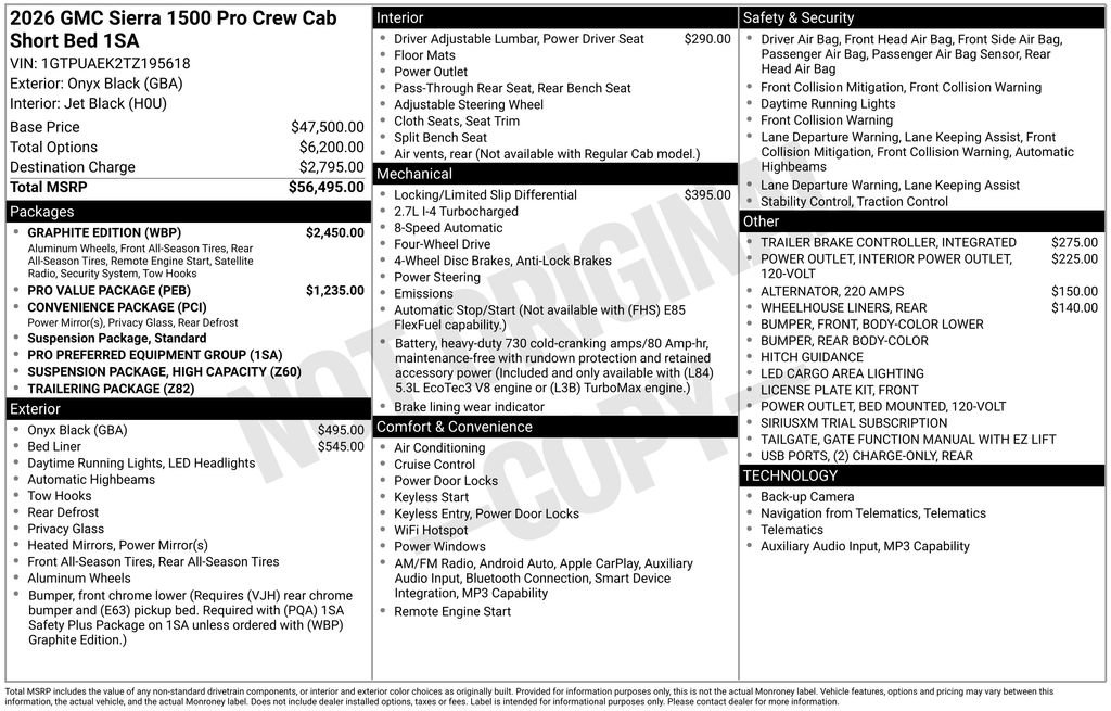 Used 2026 GMC Sierra 1500 Pro w/ Graphite Edition image 9