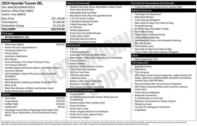 Used 2024 Hyundai Tucson SEL AWD/4WD image 11