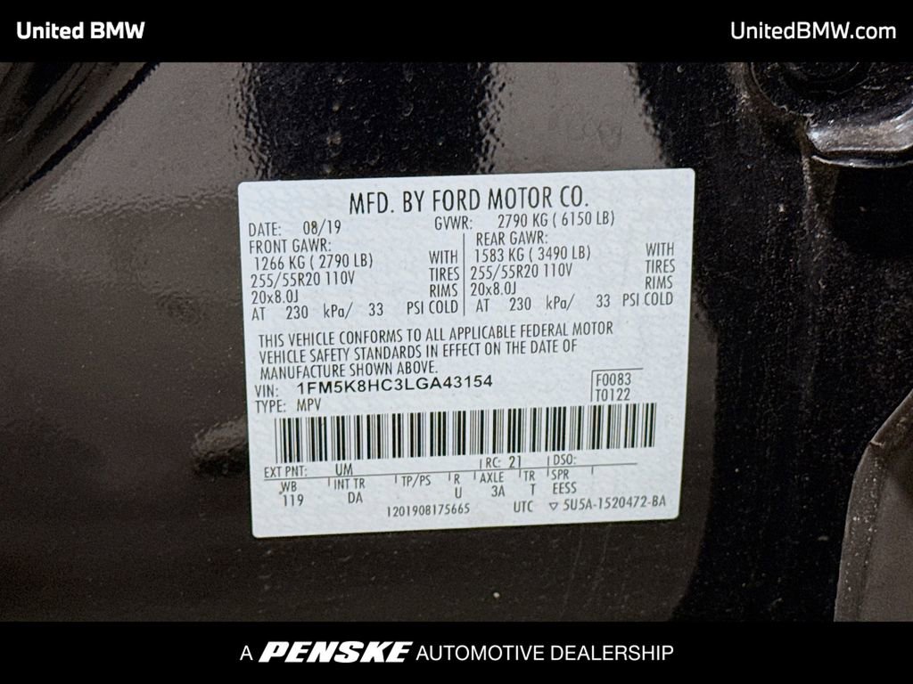 Used 2020 Ford Explorer Platinum w/ Premium Technology Package image 15