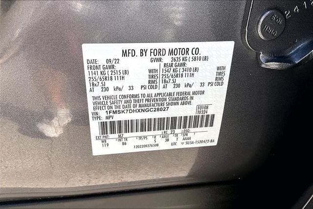 Used 2022 Ford Explorer XLT RWD image 28