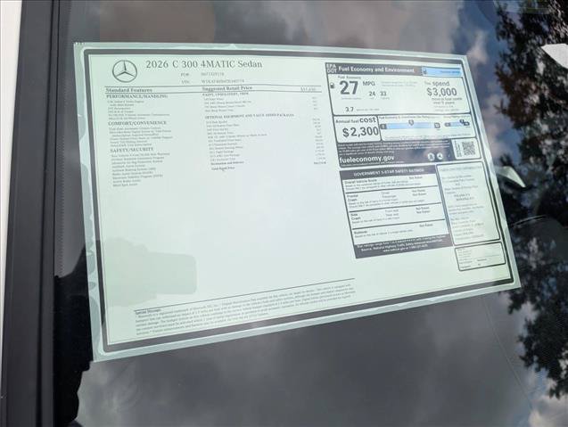 New 2026 Mercedes-Benz C 300 4MATIC Sedan image 18