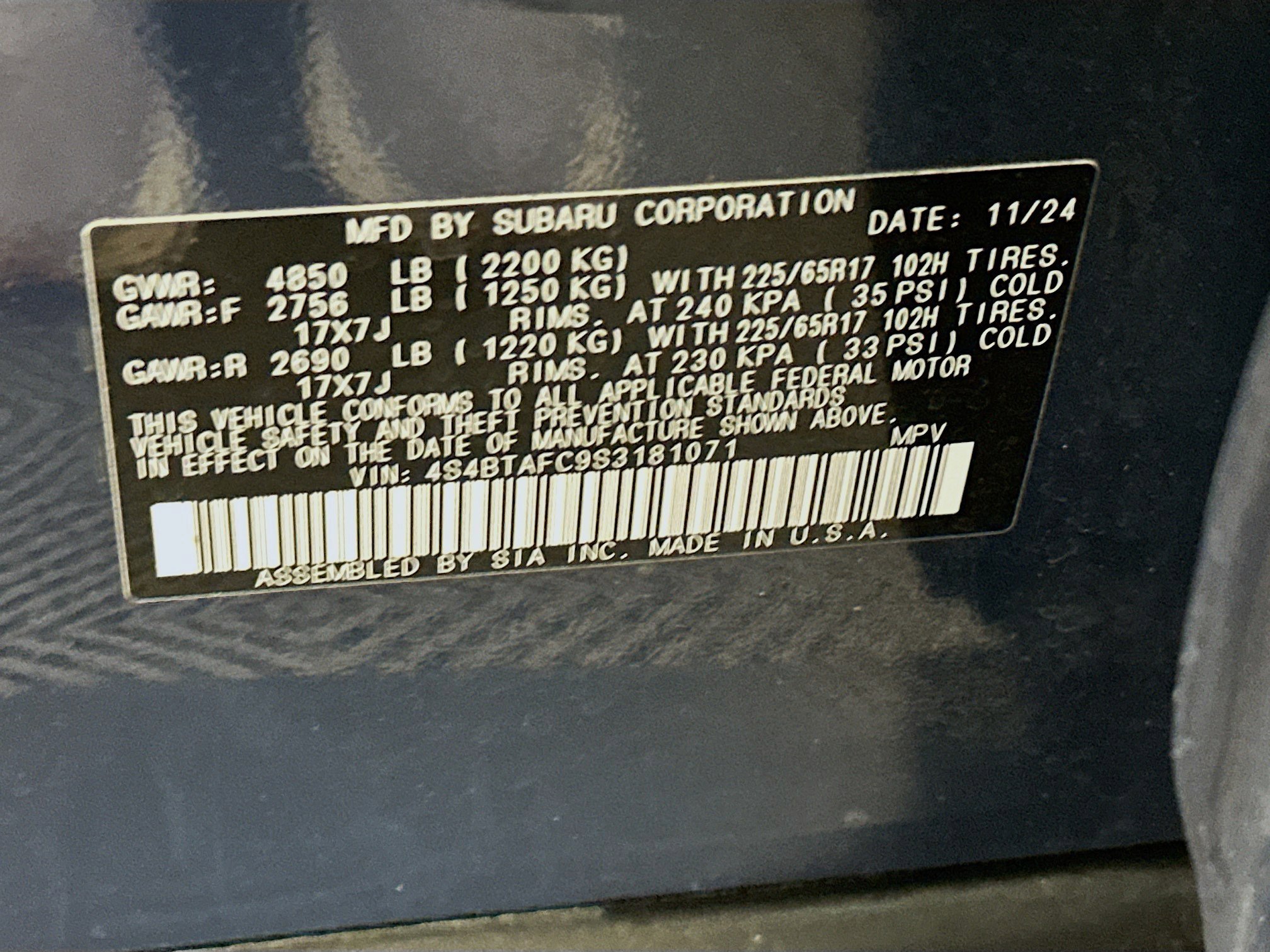 Used 2025 Subaru Outback Premium image 12