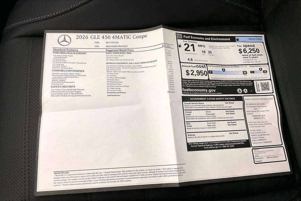 New 2026 Mercedes-Benz GLE 450 4MATIC Coupe image 13