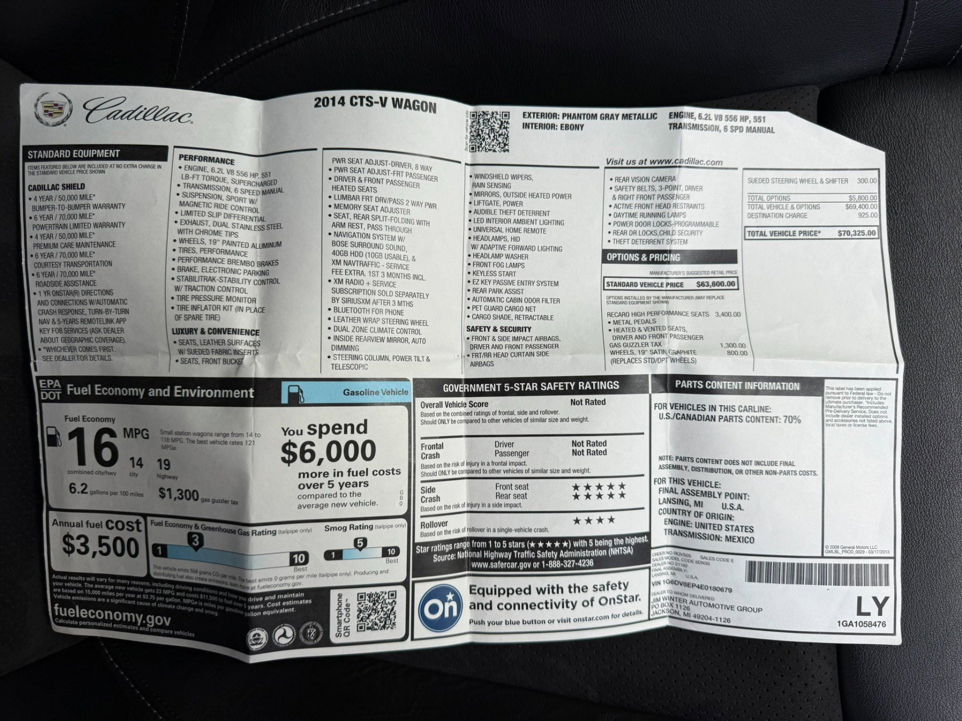 Used 2014 Cadillac CTS V image 54