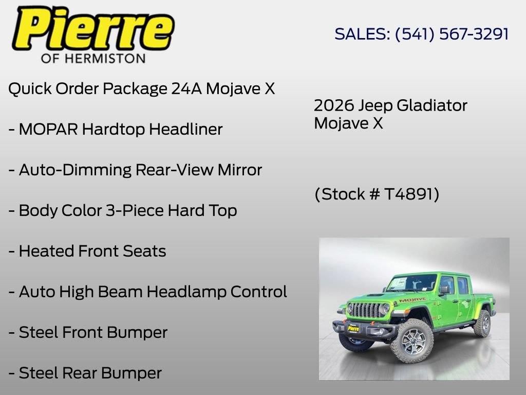New 2026 Jeep Gladiator Mojave AWD/4WD image 6