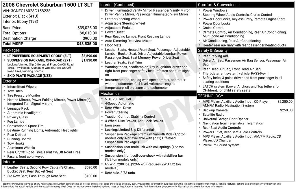 Used 2008 Chevrolet Suburban LT w/ LT Preferred Equipment Group image 16