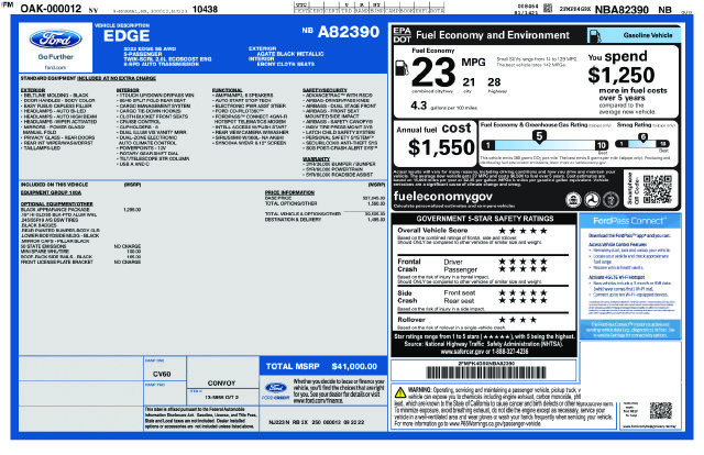 Certified 2022 Ford Edge SE w/ Black Appearance Package AWD/4WD image 16