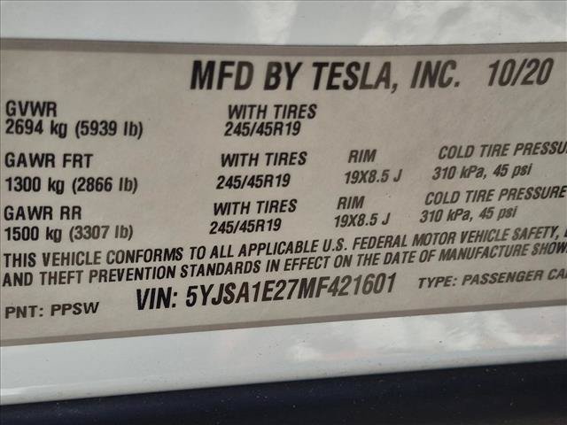 Used 2021 Tesla Model S Long Range Plus AWD/4WD image 15