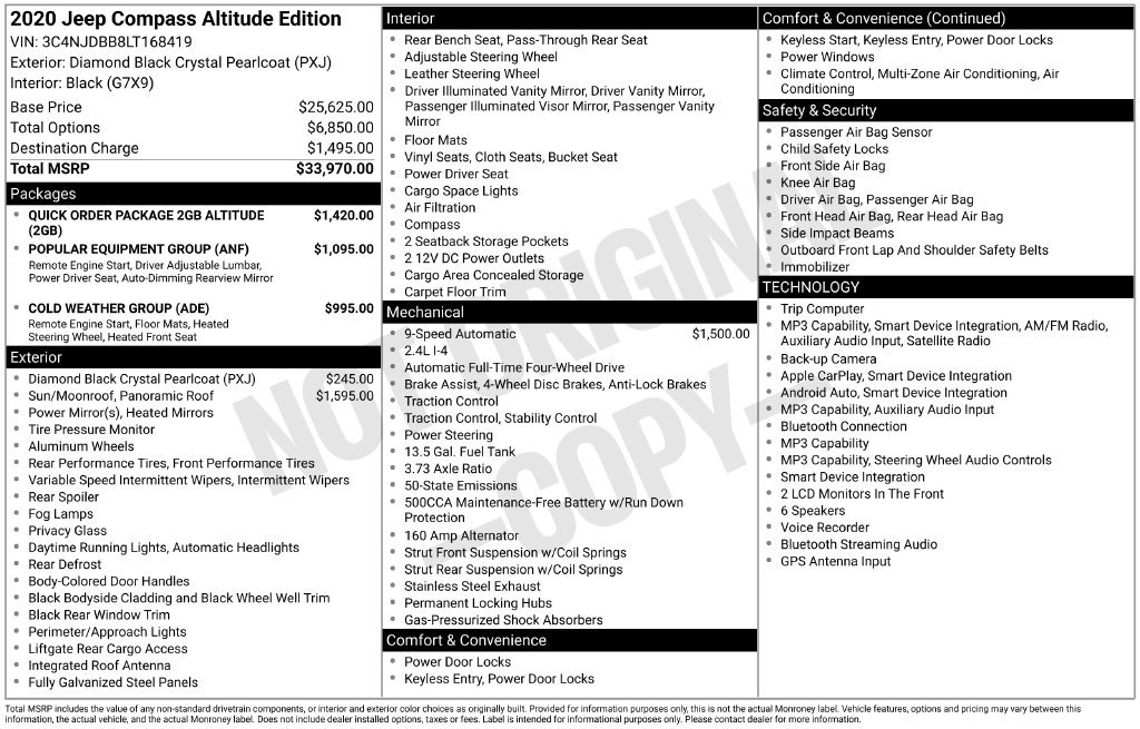 Used 2020 Jeep Compass Latitude AWD/4WD image 6
