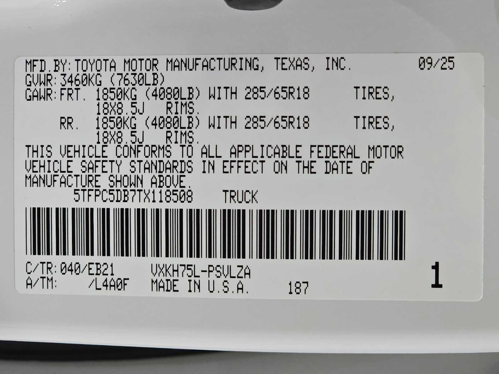 Certified 2026 Toyota Tundra TRD Pro AWD/4WD image 32