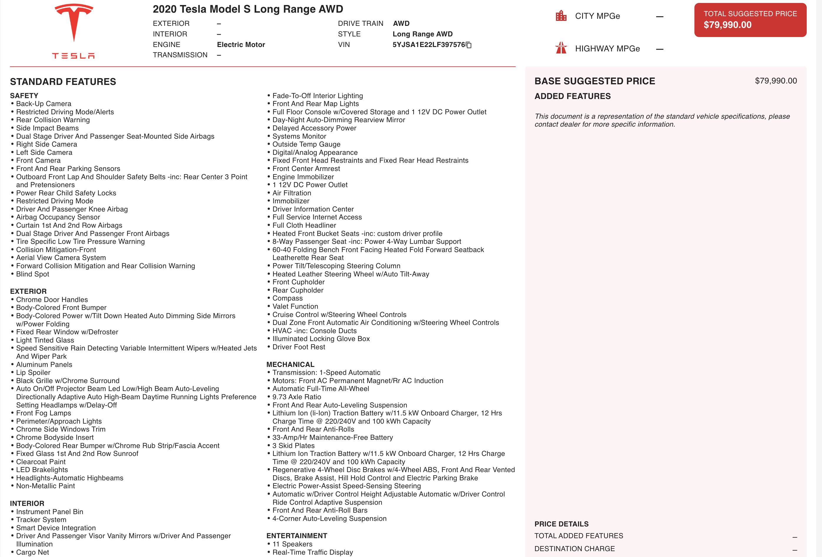 Used 2020 Tesla Model S Long Range image 3