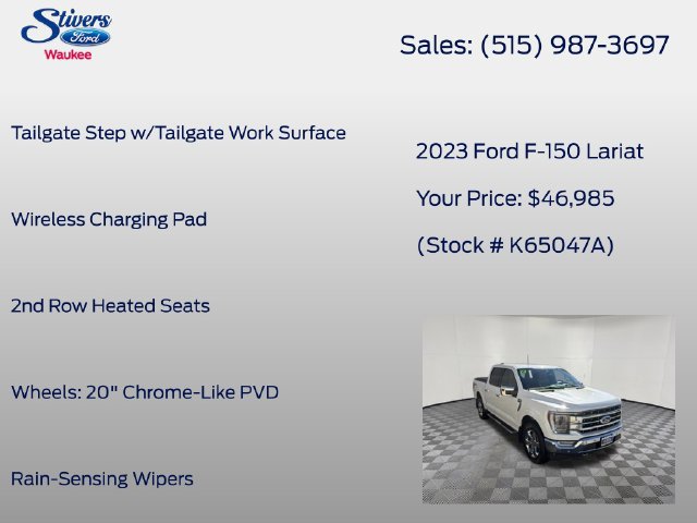Certified 2023 Ford F150 Lariat w/ Equipment Group 502A High AWD/4WD image 28