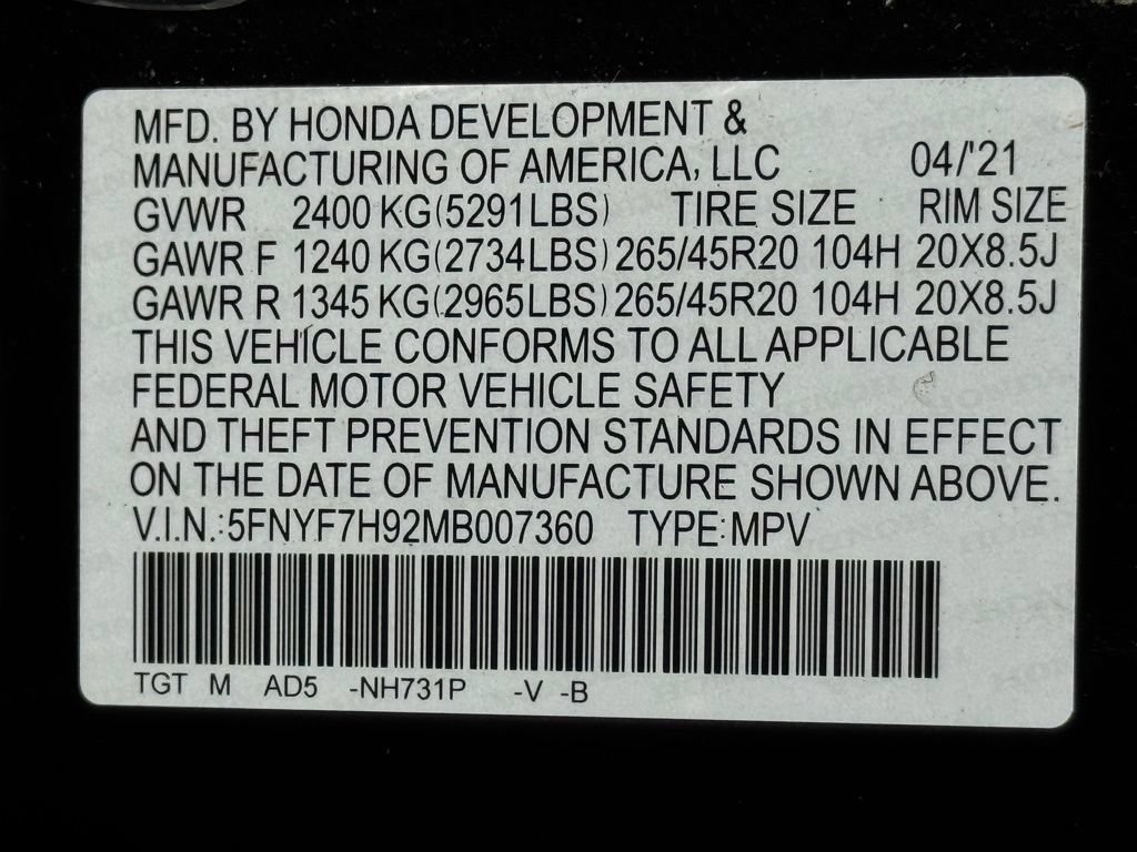 Used 2021 Honda Passport Touring image 35